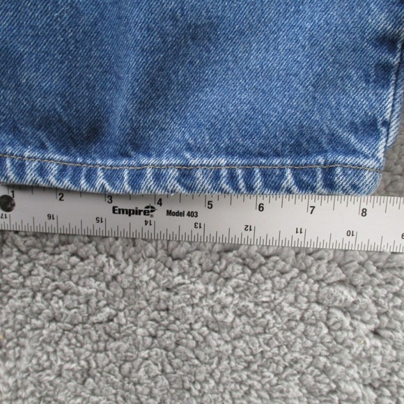 Carhartt Jeans Mens 34x30 Blue Denim Relaxed Fit Straight Leg Work 381-83 - Picture 7 of 15